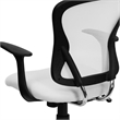 Pemberly Row Contemporary Mid Back Mesh Office Chair in White