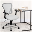 Pemberly Row Contemporary Mid Back Mesh Office Chair in White