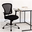 Pemberly Row Contemporary Mid Back Mesh Office Chair in Black
