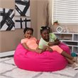Pemberly Row Contemporary Oversized Bean Bag Chair in Hot Pink