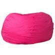 Pemberly Row Contemporary Oversized Bean Bag Chair in Hot Pink