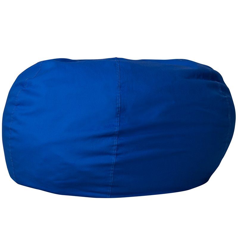 Pemberly Row Contemporary Oversized Bean Bag Chair in Royal Blue