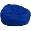 Pemberly Row Contemporary Oversized Bean Bag Chair in Royal Blue