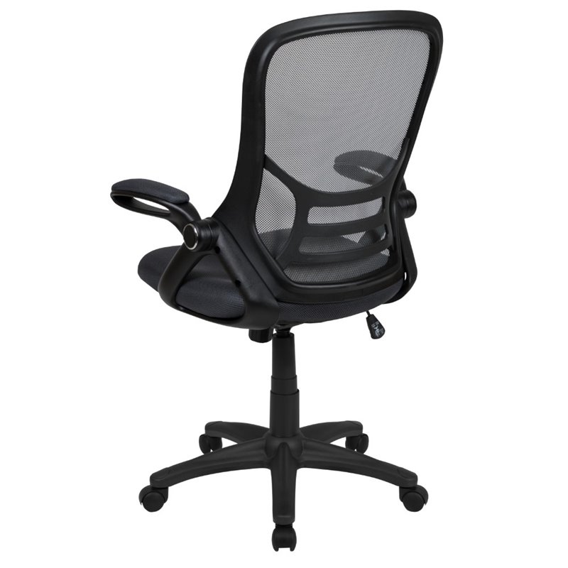 Pemberly Row High-Back Ergonomic Mesh Office Swivel Chair in Dark Gray