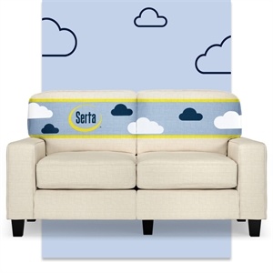 Pemberly Row 61&quot Track Arm Sofa Loveseat with Removable Covers Buttercream