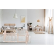 Pemberly Row Baby Solid Wood Saftey Gate in Off White with White connector