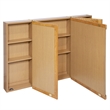 Pemberly Row Modern 48-Inch Medicine Wood Cabinet in Nutmeg Oak