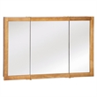 Pemberly Row Modern 48-Inch Medicine Wood Cabinet in Nutmeg Oak
