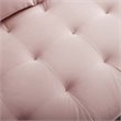 Pemberly Row Mid-Century Performance Velvet Sofa in Pink Finish