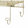 Pemberly Row Contemporary Four Metal Wall Shelf in Gold Finish
