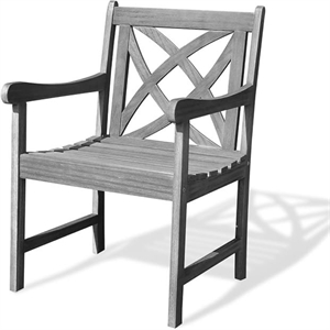 Pemberly Row Outdoor 6 Piece Acacia Hardwood Patio Dining Set in Gray