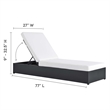 Pemberly Row Set of 2 Patio Aluminum Chaise Lounge Chair in Gray White