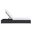 Pemberly Row Set of 4 Patio Aluminum Chaise Lounge Chair in Gray White
