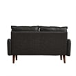 Pemberly Row Faux Leather Loveseat Modern Sofa for Living Room Office in Gray