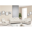 Pemberly Row PU Leather 3Pcs Power Reclining Multi-functional Sofa Set - White