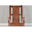 Pemberly Row Set of 2 Farmhouse Mahogany Wood Rocking Chair in Dark Chocolate