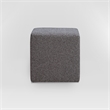 Pemberly Row Set of 2 Microfiber Upholstery Sofa in Black and Ottoman in Gray