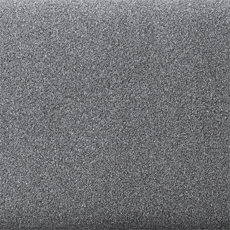 Pemberly Row Set of 2 Microfiber Upholstery Sofa in Black and Ottoman in Gray