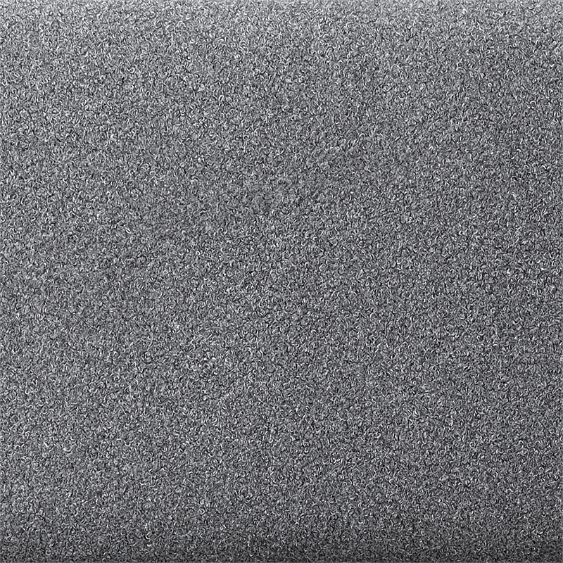 Pemberly Row Set of 2 Microfiber Upholstery Sofa in Black and Ottoman in Gray