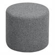 Pemberly Row Set of 2 Microfiber Upholstery Sofa in Black and Ottoman in Gray