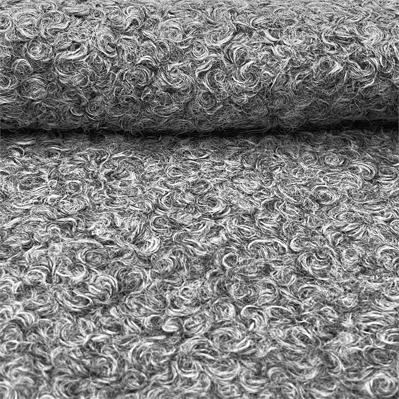 Pemberly Row Set of 2 Microfiber Upholstery Sofa in Black and Ottoman in Gray