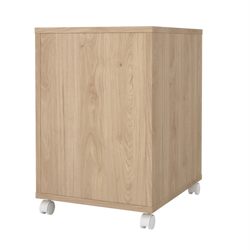 Pemberly Row Set of 2 Home Office Writing Desk and 3-Drawers Mobile Cabinet
