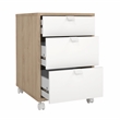 Pemberly Row Set of 2 Home Office Writing Desk and 3-Drawers Mobile Cabinet