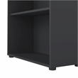 Pemberly Row Set of 2 Adjustable 3-Shelf Bookcases in Matte Gray