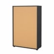 Pemberly Row Set of 2 Adjustable 3-Shelf Bookcases in Matte Gray