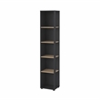 Pemberly Row Set of 2 Open Storage 5-Shelf Bookcases - Gray / Jackson Hickory