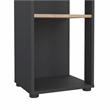 Pemberly Row Set of 2 Open Storage 5-Shelf Bookcases - Gray / Jackson Hickory