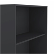 Pemberly Row Set of 2 Adjustable 6-Shelf Open Storage Bookcases in Matte Gray