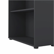 Pemberly Row Set of 2 Adjustable 6-Shelf Open Storage Bookcases in Matte Gray