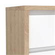 Pemberly Row Set of 2 2-Drawer Nightstand End Table in Jackson Hickory / White