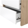 Pemberly Row Set of 2 2-Drawer Nightstand End Table in Jackson Hickory / White