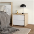 Pemberly Row Set of 2 2-Drawer Nightstand End Table in Jackson Hickory / White