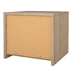 Pemberly Row Set of 2 2-Drawer Nightstand End Table in Jackson Hickory / White