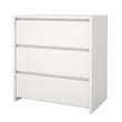 Pemberly Row Set of 3 - 2 Nightstand End Tables and Storage Chest in White