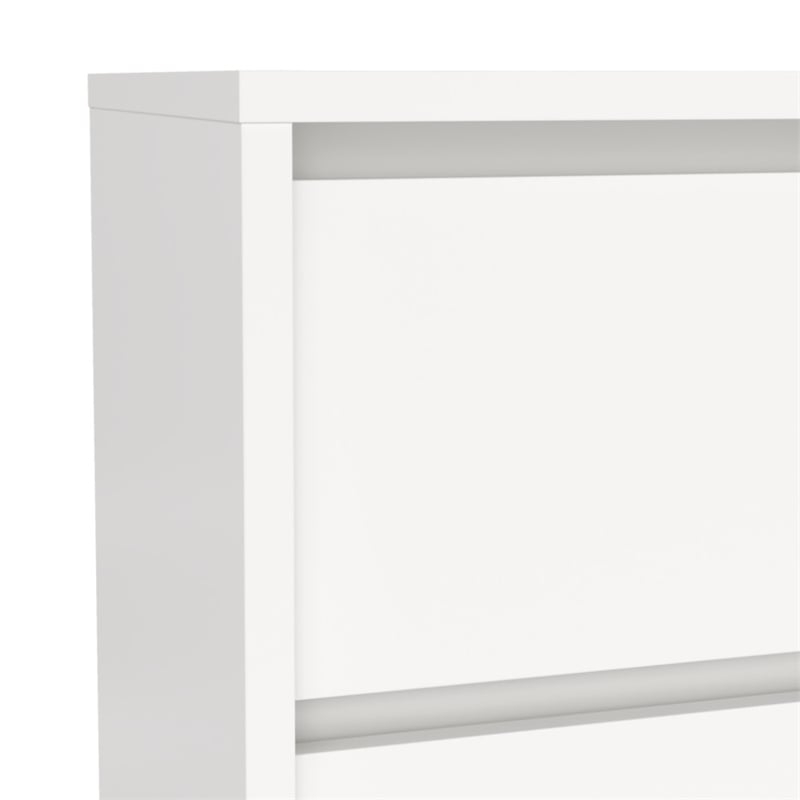 Pemberly Row Set of 2 2-Drawer Nightstand End Table and Storage Chest in White