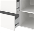 Pemberly Row Set of 2 Nightstand End Table and Livingroom Sideboard in White