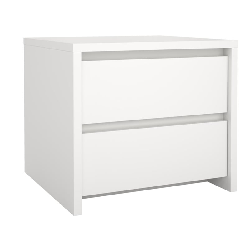 Pemberly Row Set of 4 - 2 Nightstand End Tables and Sideboard and Chest in White