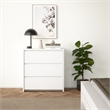 Pemberly Row Set of 3 Nightstand End Table and Sideboard and Chest in White
