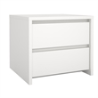 Pemberly Row Set of 2 2-Drawers Bedroom Nightstand End Table in White
