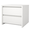 Pemberly Row Set of 2 2-Drawers Bedroom Nightstand End Table in White