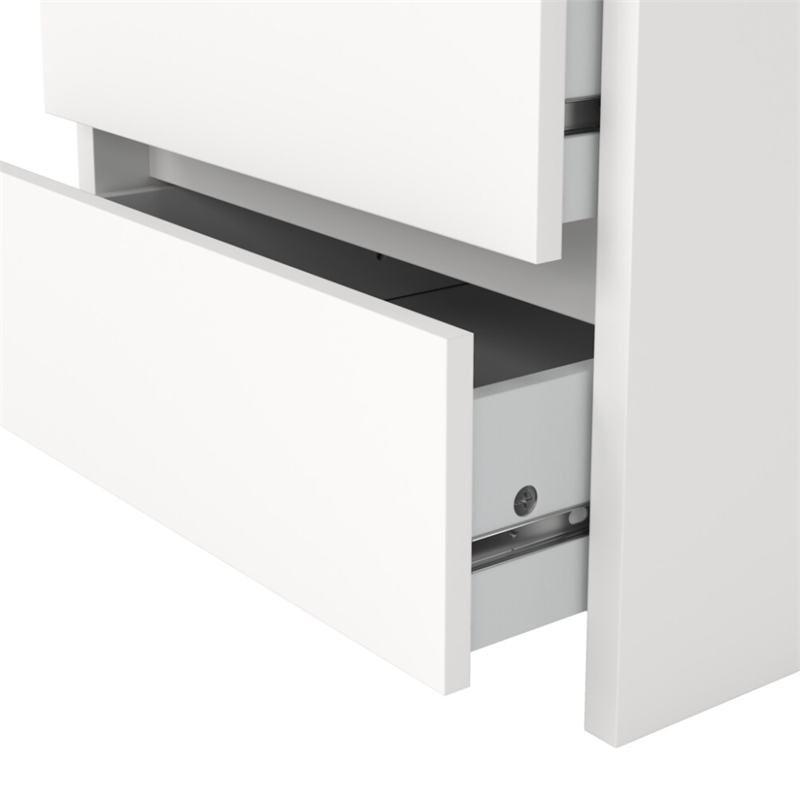 Pemberly Row Set of 2 2-Drawers Bedroom Nightstand End Table in White