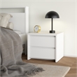 Pemberly Row Set of 2 2-Drawers Bedroom Nightstand End Table in White