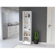 Pemberly Row Contemporary Engineered Wood Bookcase XS in White