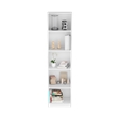 Pemberly Row Contemporary Engineered Wood Bookcase XS in White
