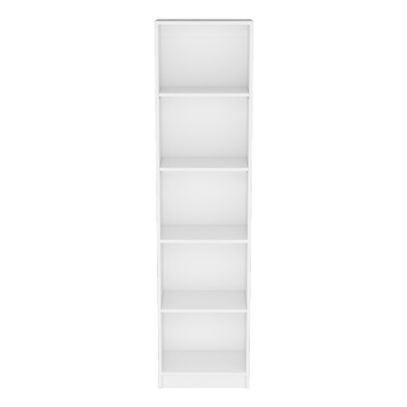 Pemberly Row Contemporary Engineered Wood Bookcase XS in White