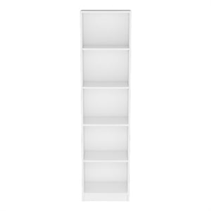 Pemberly Row Contemporary Engineered Wood Bookcase XS in White